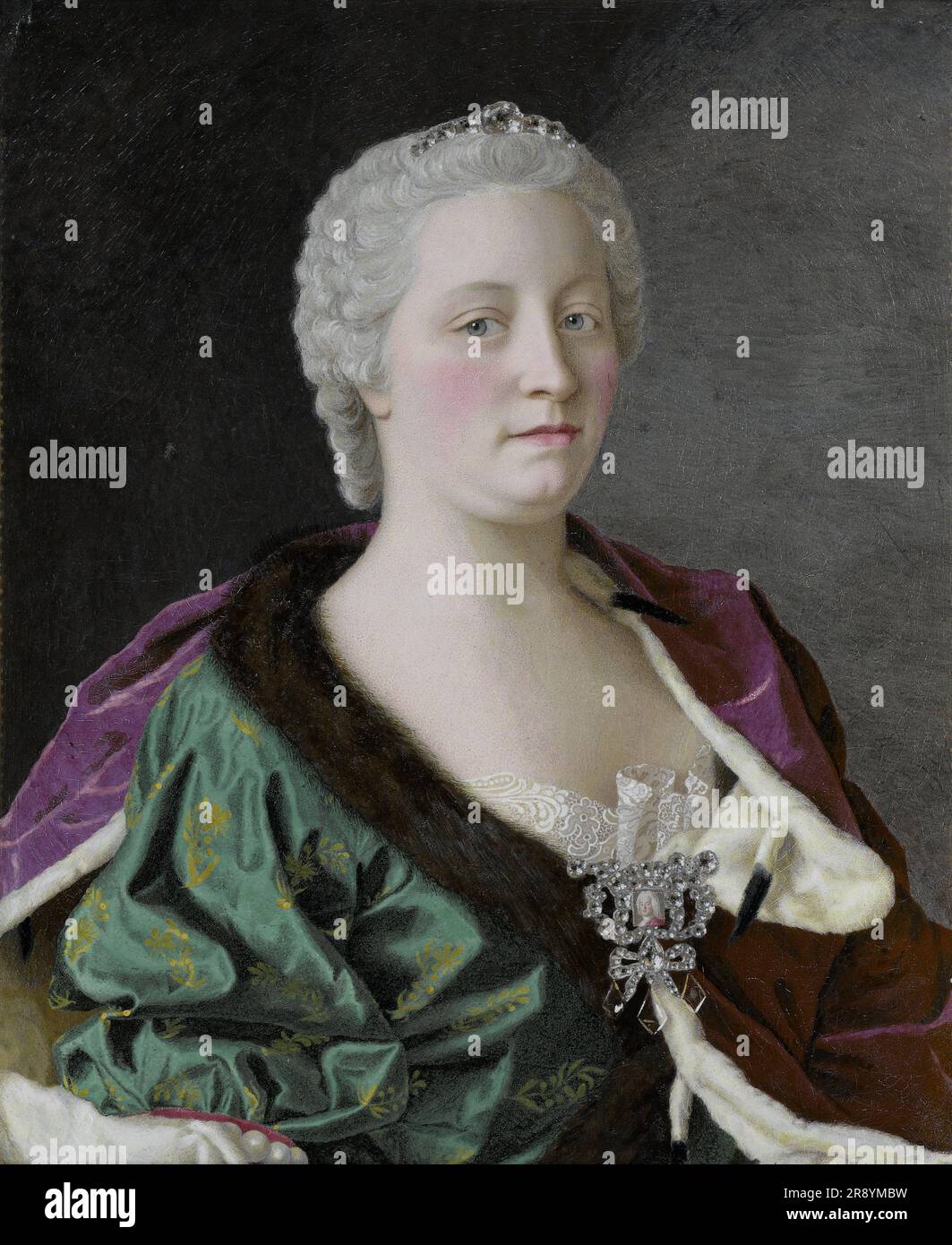 Maria Theresa, Erzherzogin von Österreich, Königin von Ungarn und Böhmen, und Heilige römische Kaiserin, 1747. Stockfoto