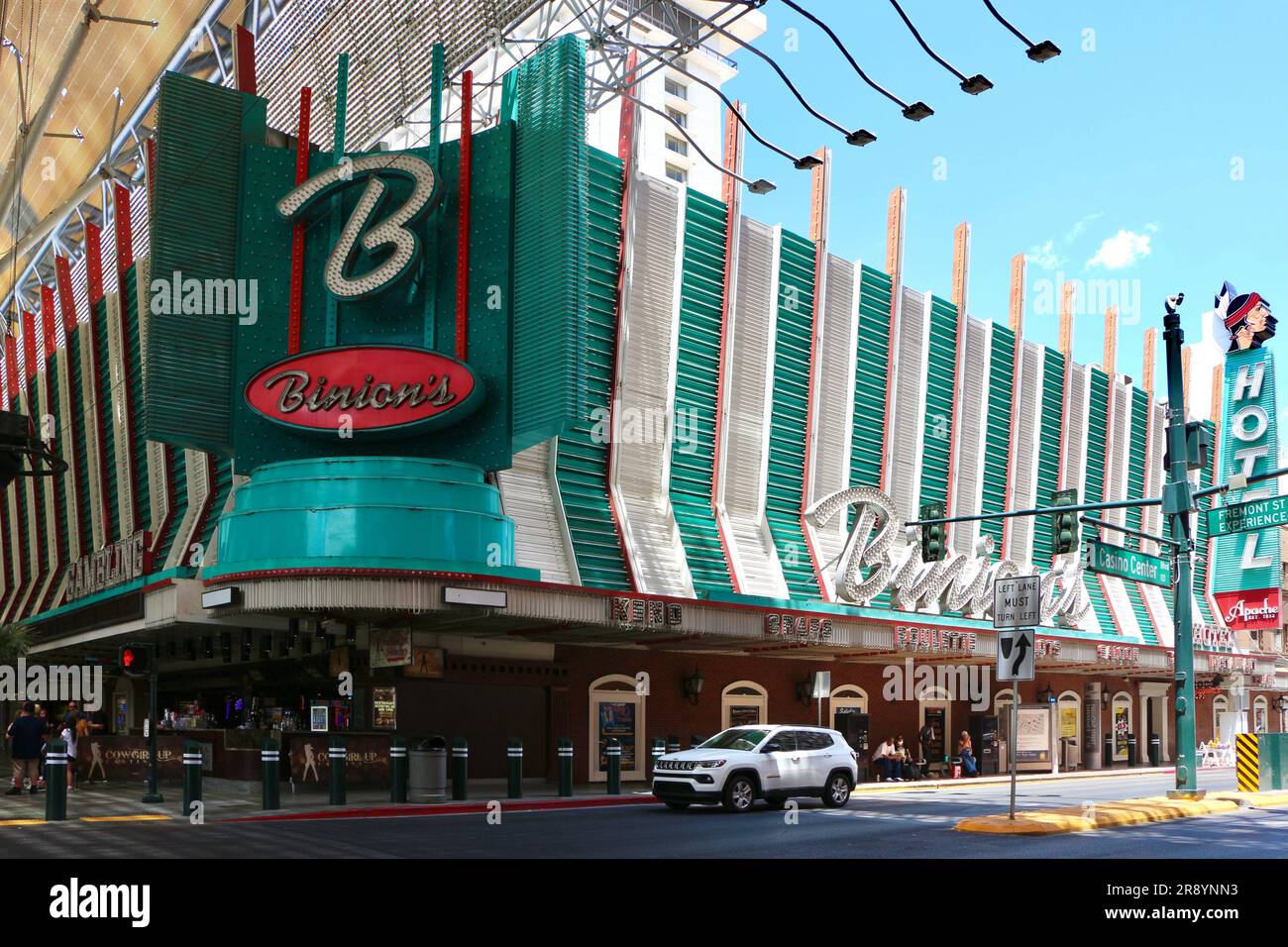 Binion's Gambling Hall und Hotel Casino The Fremont Experience Center Boulevard Downtown Las Vegas Nevada USA Stockfoto