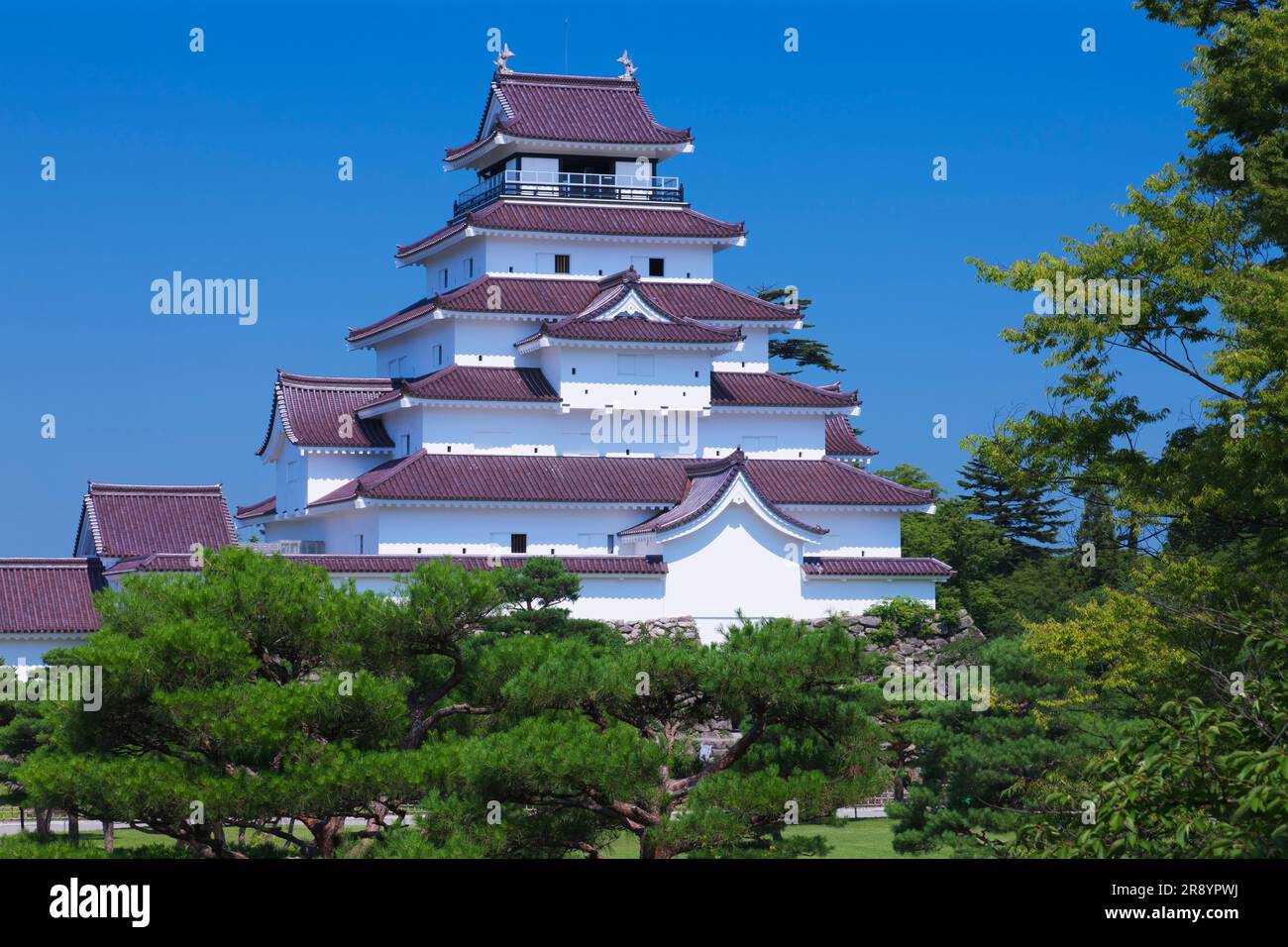 Schloss Wakamatsu Stockfoto