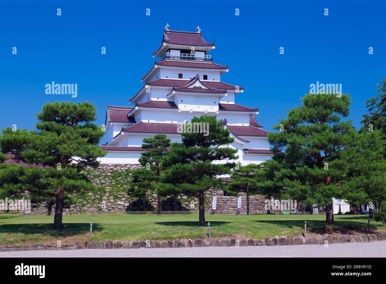 Schloss Wakamatsu Stockfoto