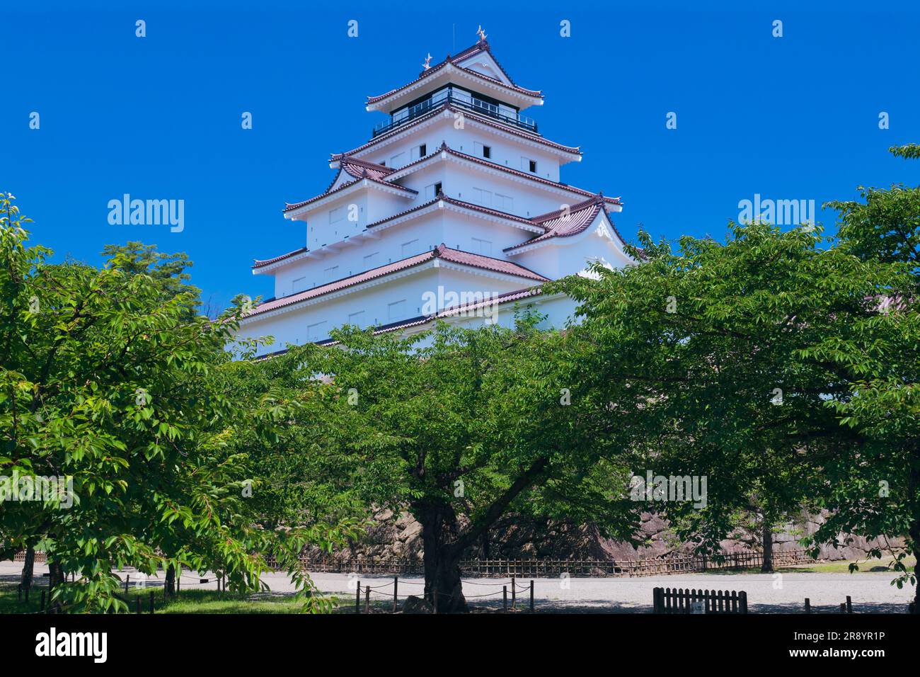 Schloss Wakamatsu Stockfoto