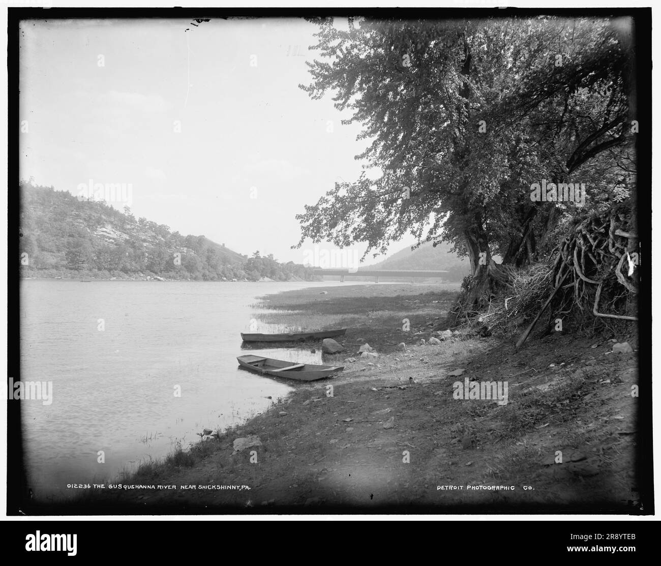 Der Susquehanna River in der Nähe von Shickshinny, Pa, zwischen 1890 und 1901. Stockfoto