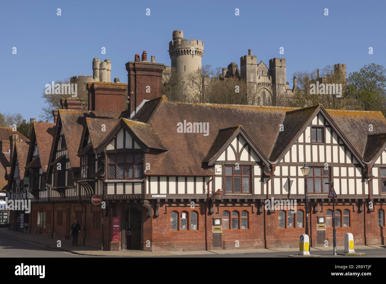 England, Sussex, West Sussex, Arundel, Town View und Arundel Castle Stockfoto