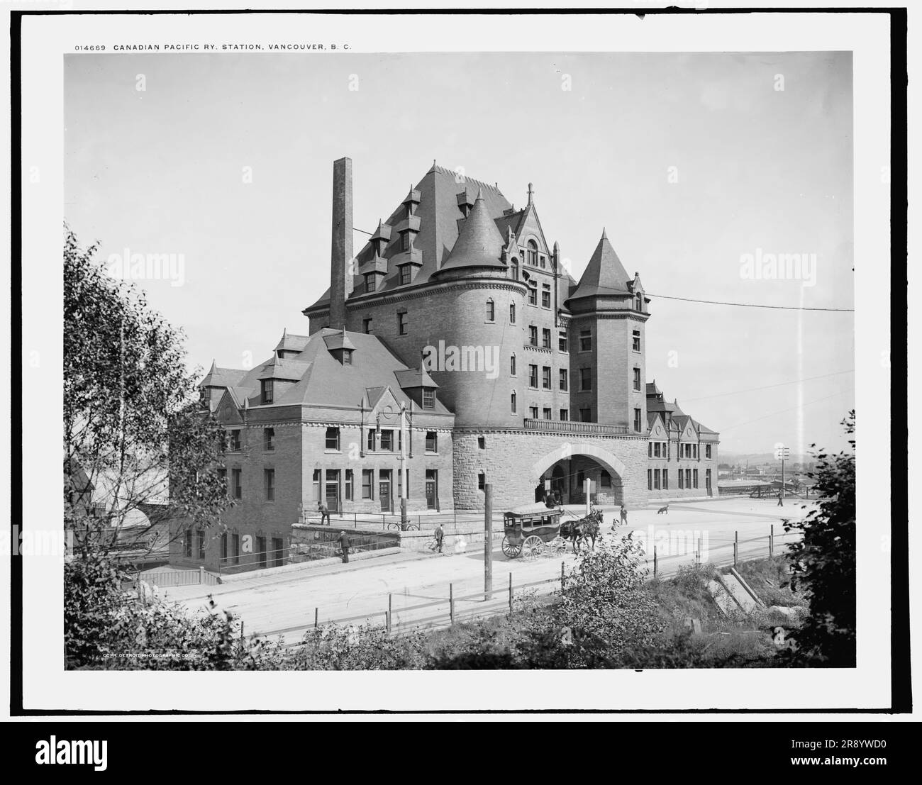 Kanadischer Pazifik Rj. D. h. Bahnhof, Vancouver, B.C., c1902. Stockfoto