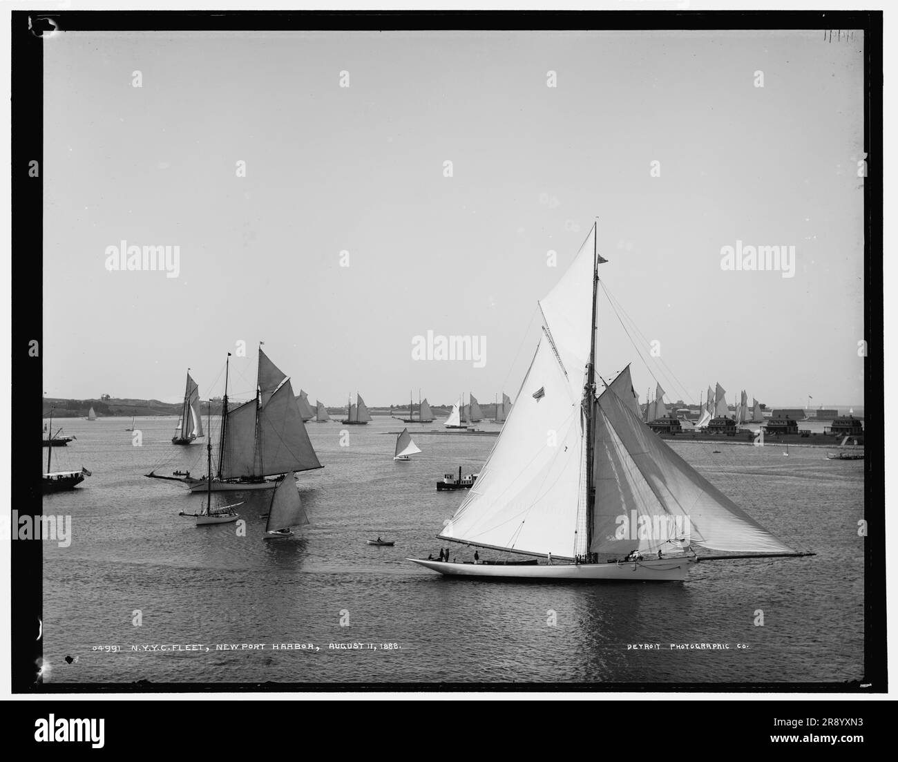 NYYC Fleet, Newport Harbor, 1888. August 11. Stockfoto