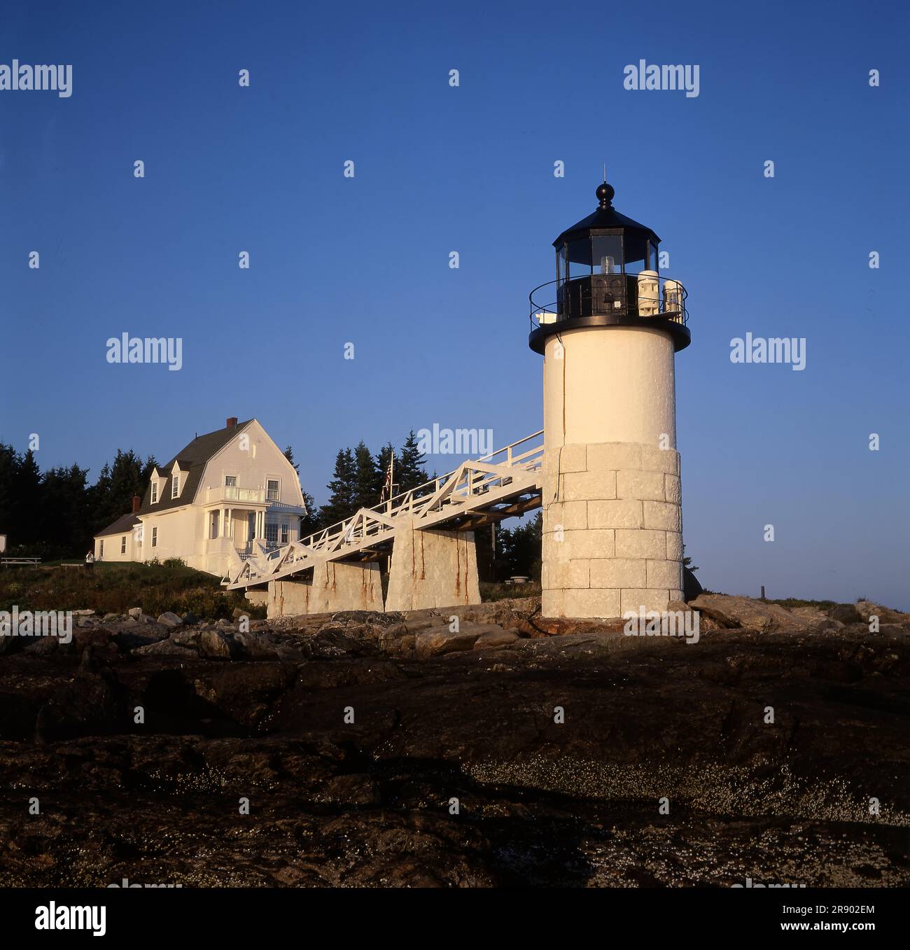 Marshall Point Light, BJ 1832, Port Clyde, Penobscot Bay, Maine, USA Stockfoto