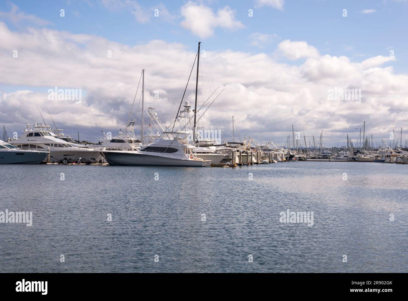 Hafen von San Diego im Shelter Island Shoreline Park. San Diego, Kalifornien, USA. Stockfoto