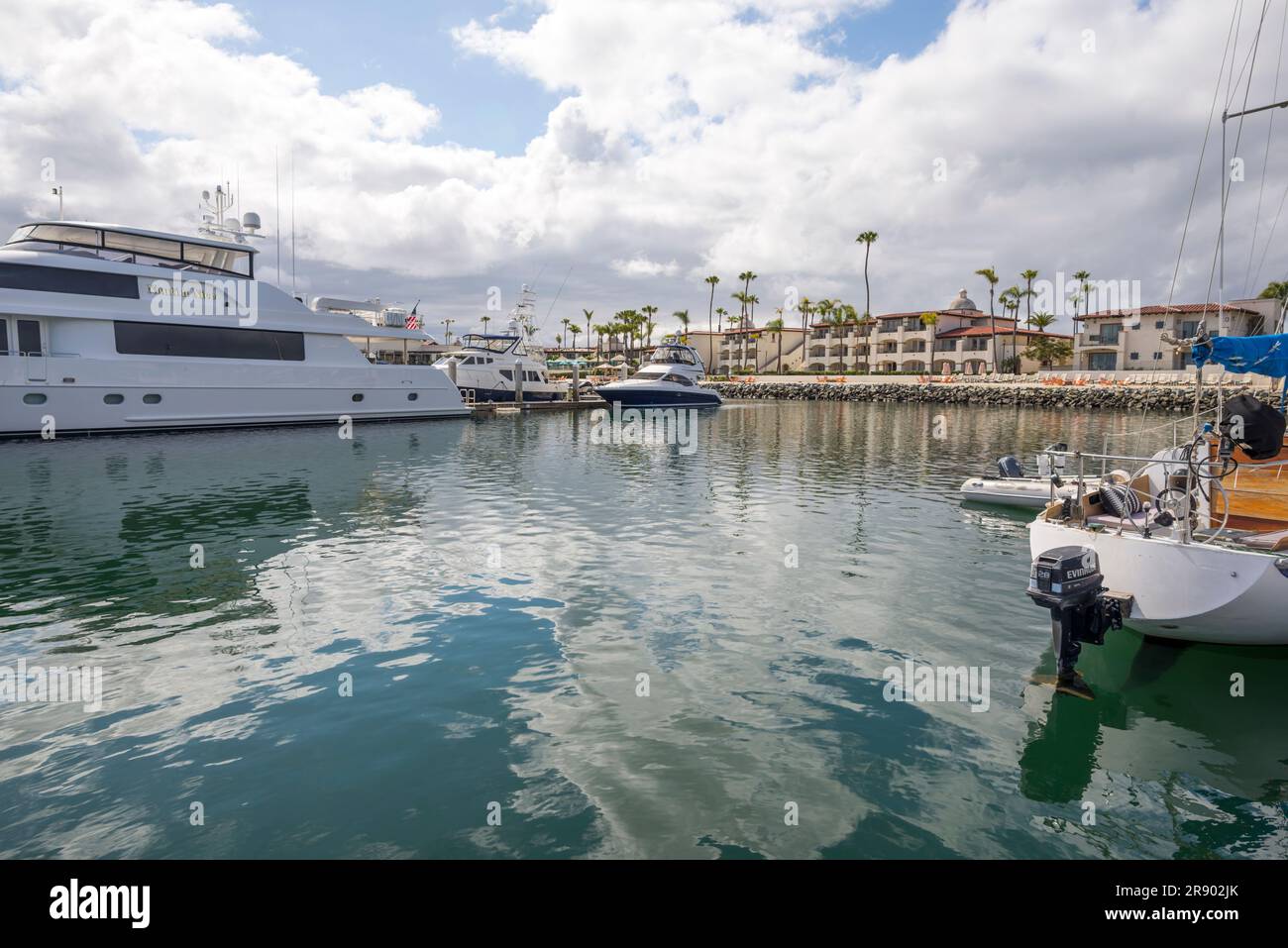 Hafen von San Diego im Shelter Island Shoreline Park. San Diego, Kalifornien, USA. Stockfoto