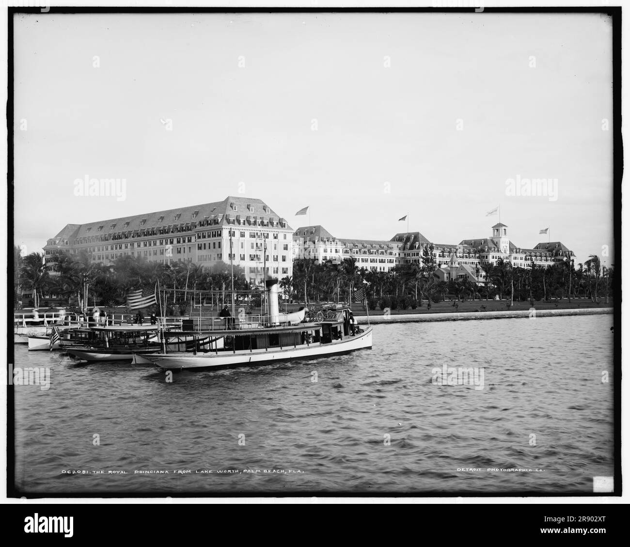 Das Royal Poinciana aus Lake Worth, Palm Beach, Florida, zwischen 1900 und 1905. Stockfoto