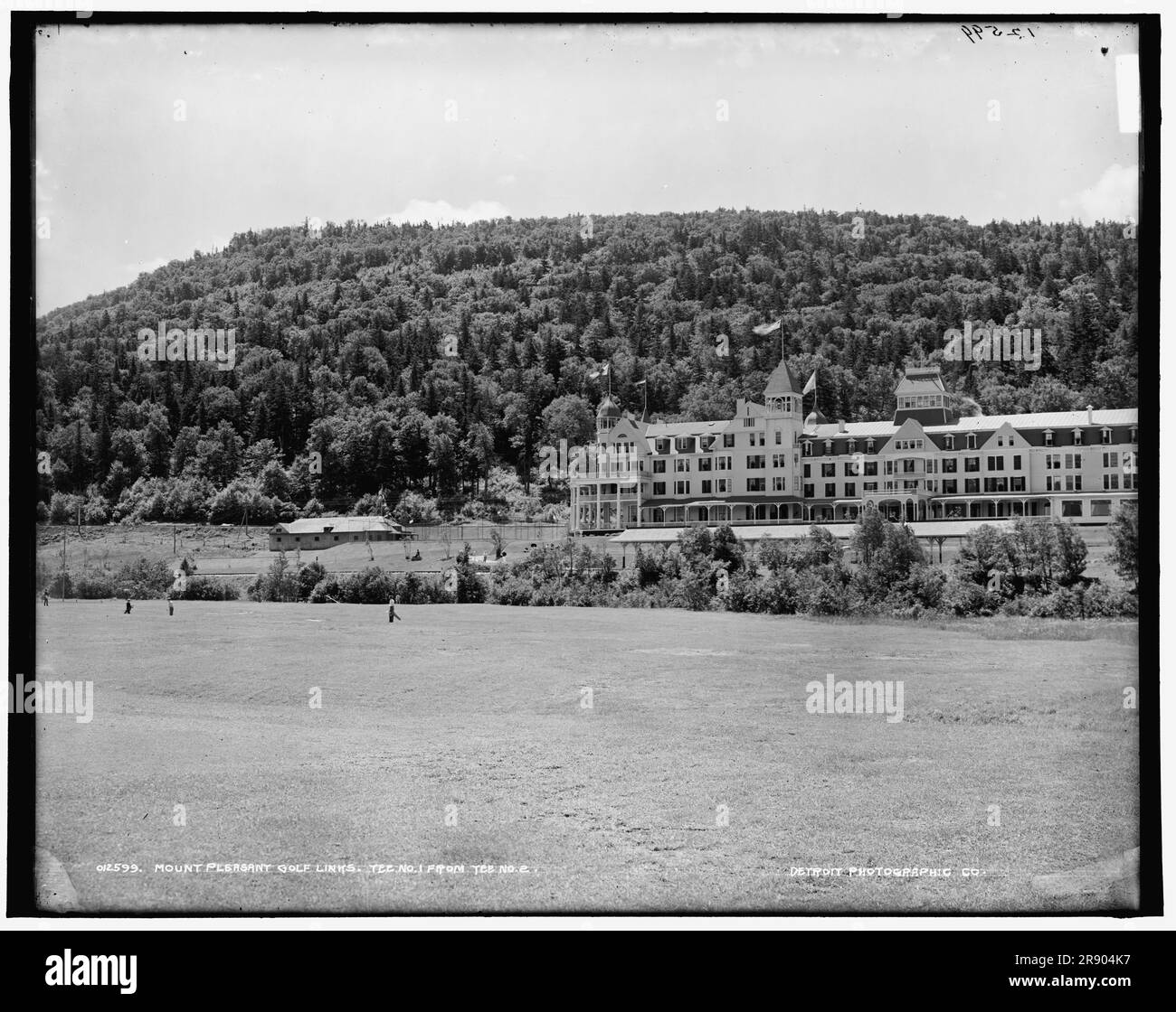 Mount Pleasant Golf Links, Tee Nr. 1 ab T-Stück Nr. 2, zwischen 1890 und 1901. Stockfoto