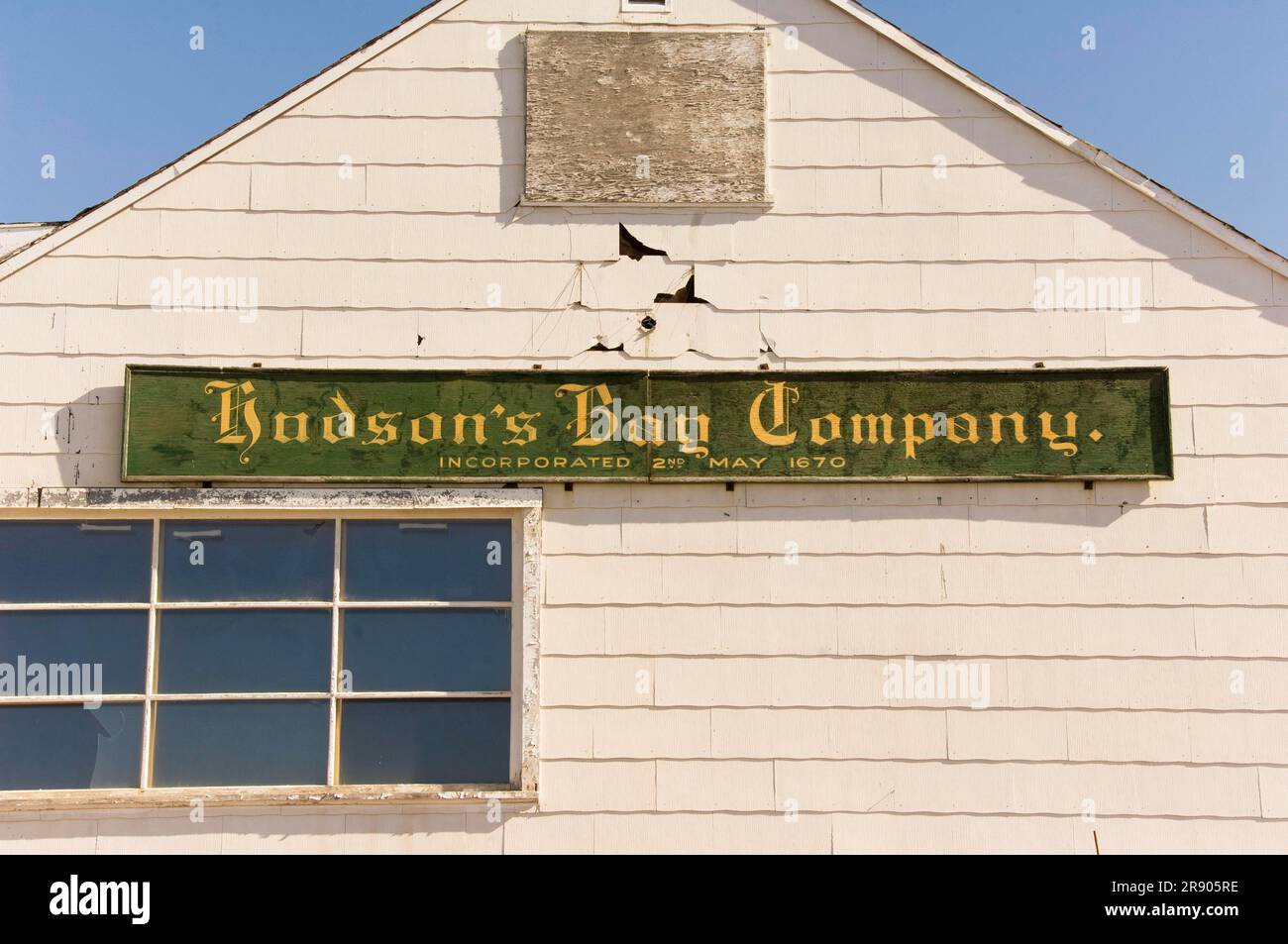 Hudson's Bay Company Warehouse, Iqaluit, Frobisher Bay, Baffin Island, Nunavut, Kanada Stockfoto