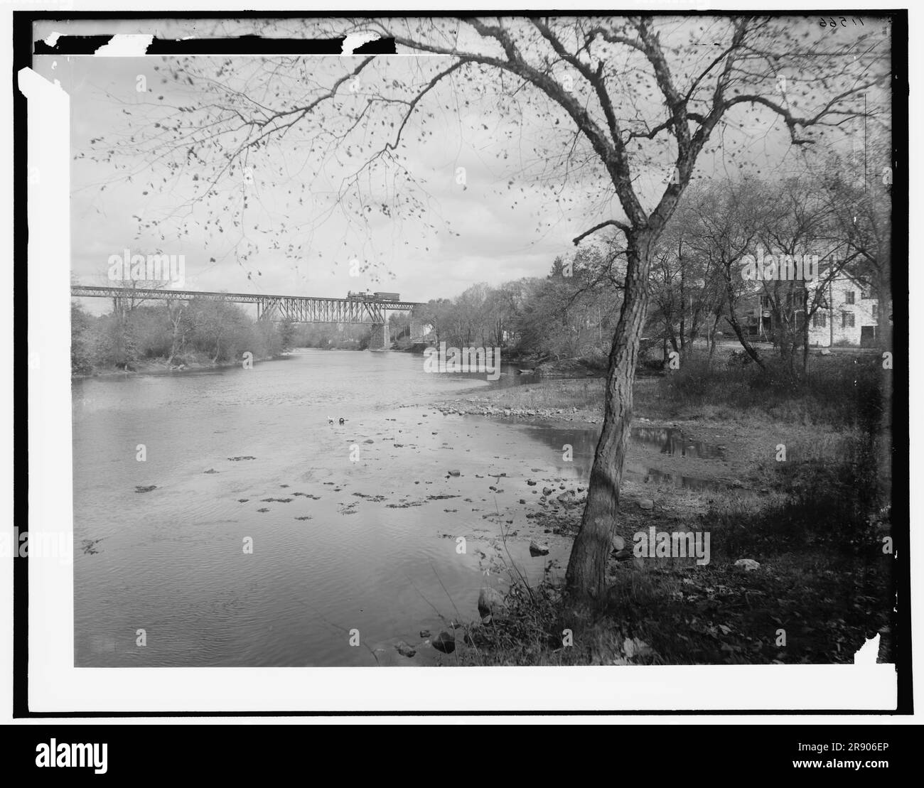 D.L. &AMP; W. Brücke über die Passaic, Paterson, N.J., zwischen 1890 und 1901. Stockfoto