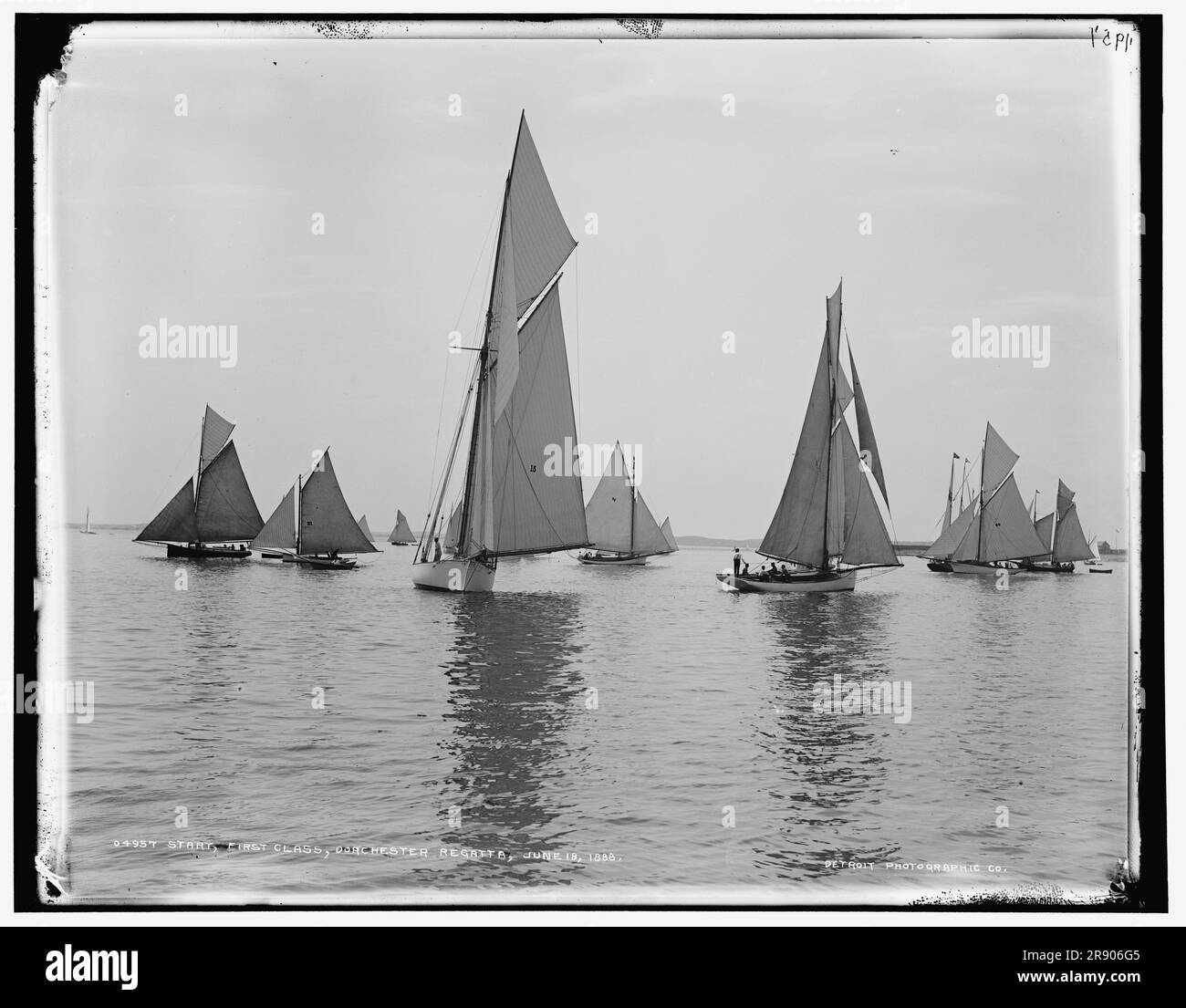 Erste Klasse, Dorchester Regatta, 1888. Juni 18. Stockfoto