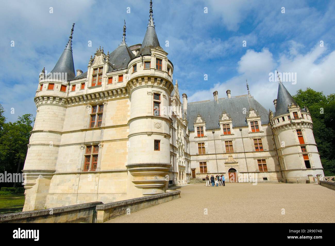 Chateau d'Azay-le-Rideau, Azay-le-Rideau, Indre-et-Loire, Centre, Frankreich, Renaissance-Stil, Loire-Tal Stockfoto