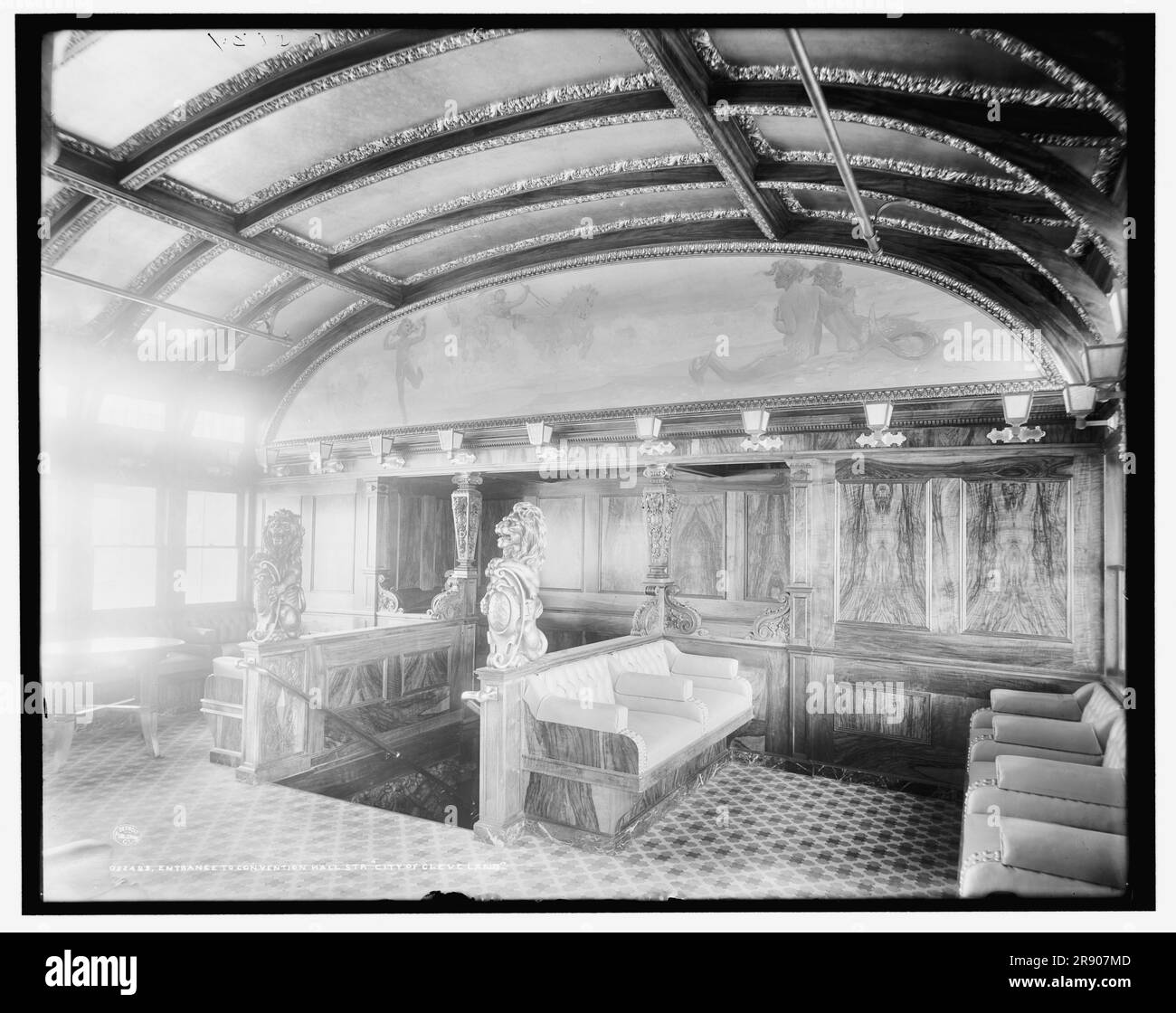 Eingang zur Kongresshalle, Str. City of Cleveland, Detroit &amp; Cleveland Navigation Co., (1908?). Stockfoto