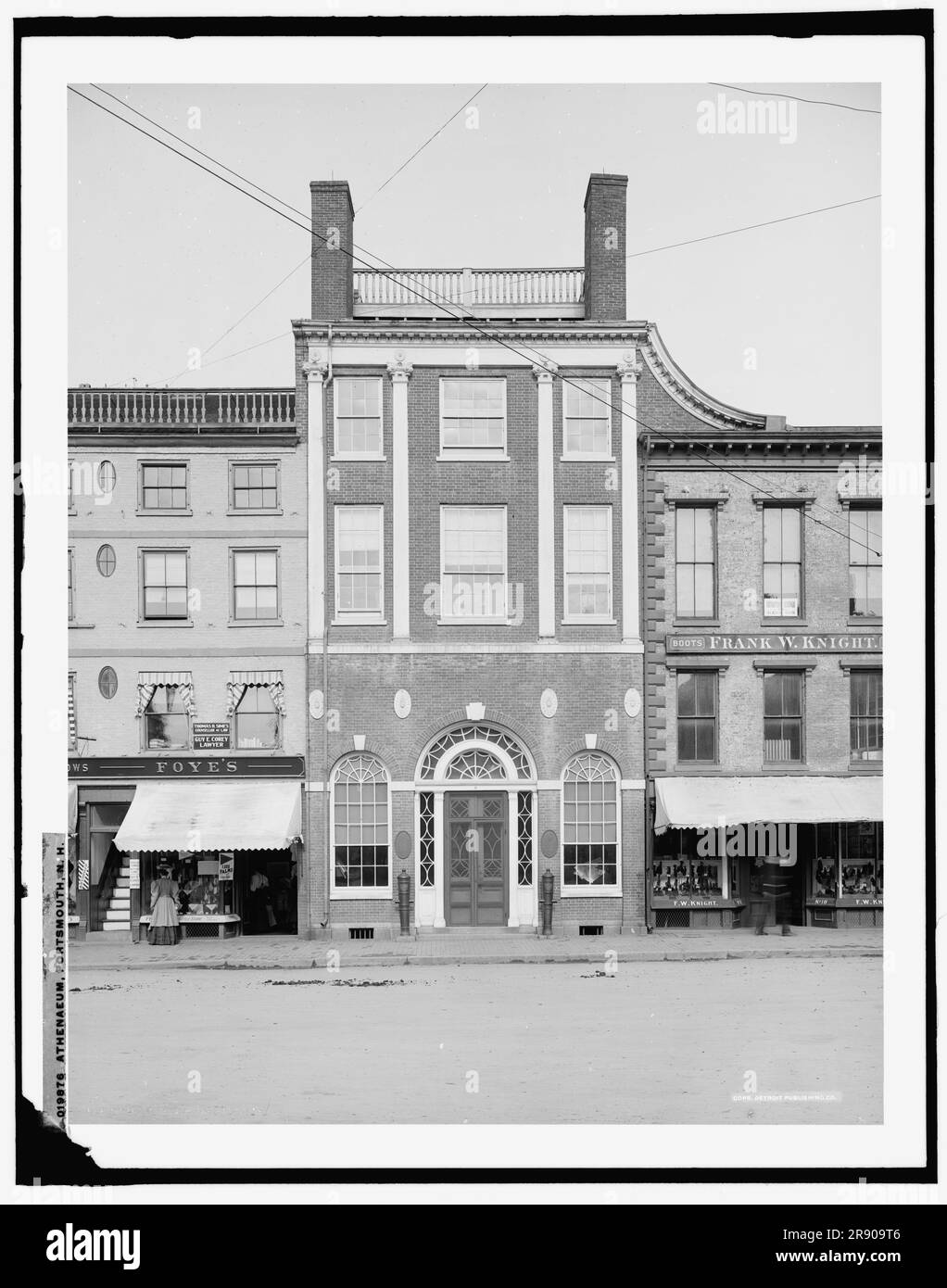 Athenaeum, Portsmouth, N.H., (1907?). Unabhängige Mitgliederbibliothek, Galerie und Museum aus dem Jahr 1805. Stockfoto