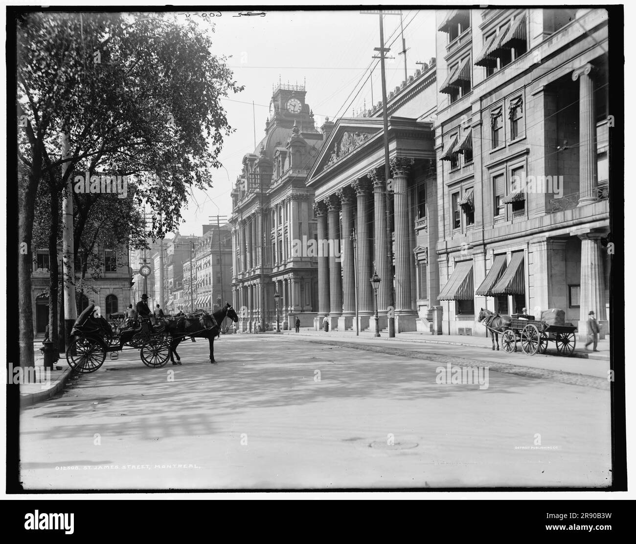St. James Street, Montreal, zwischen 1890 und 1901. Stockfoto