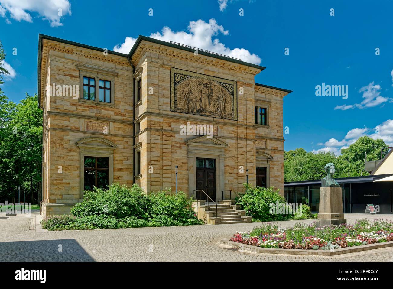 Haus Wahnfried, ehemaliger Wohnsitz von Richard Wagner, heute Richard Wagner Museum, Bayreuth, Bayern, Deutschland, Europa Stockfoto