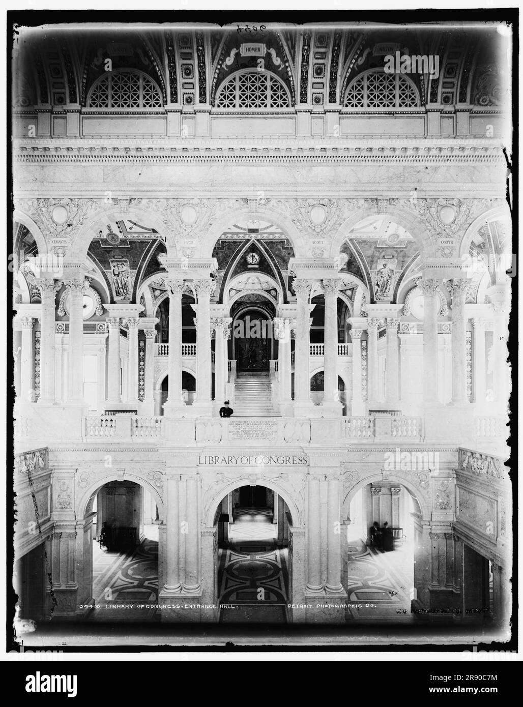 Bibliothek der Kongresseingangshalle, zwischen 1889 und 1897. Stockfoto