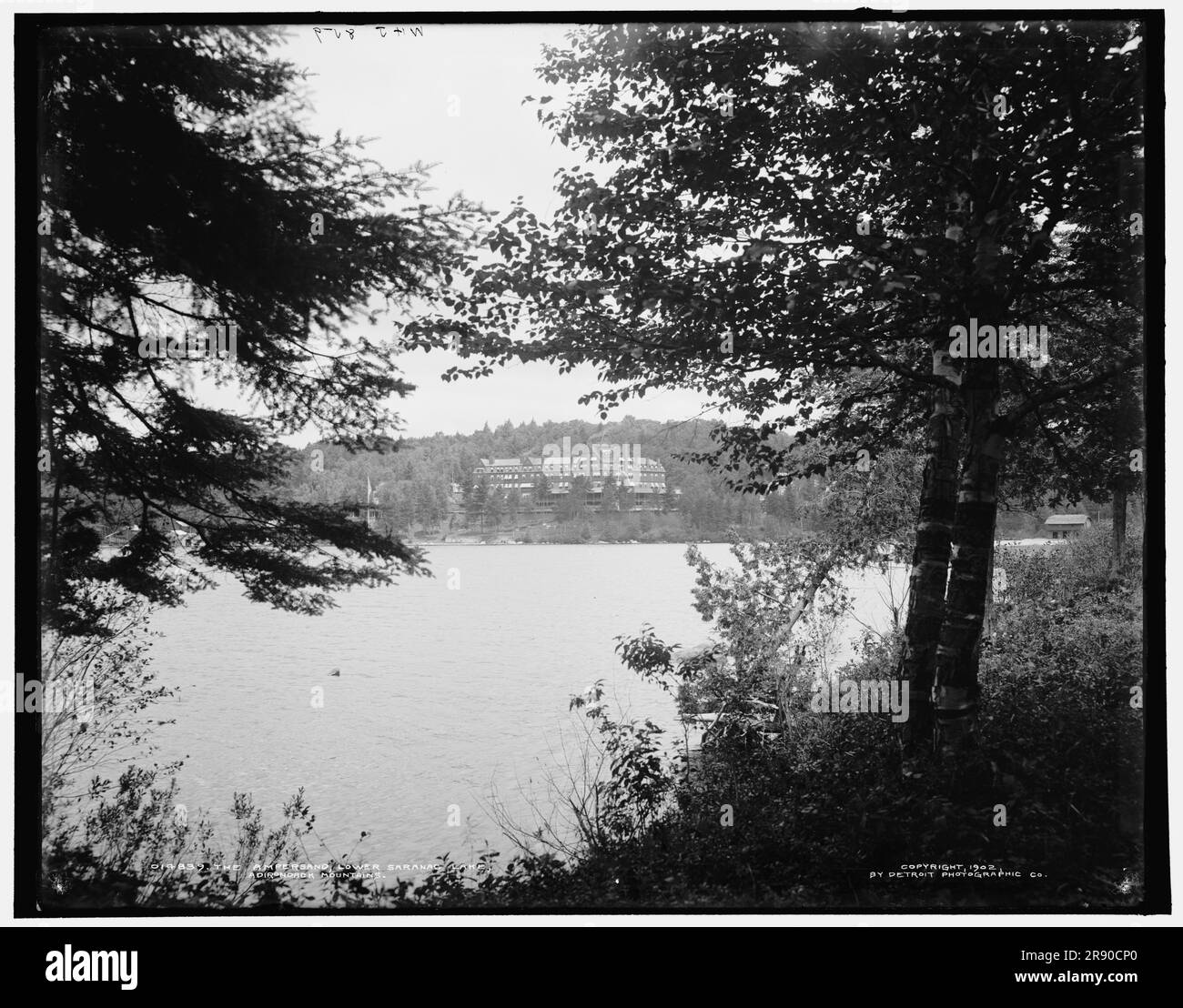 Ampersand, unterer Saranac-See, Adirondack-Berge, c1902. Stockfoto