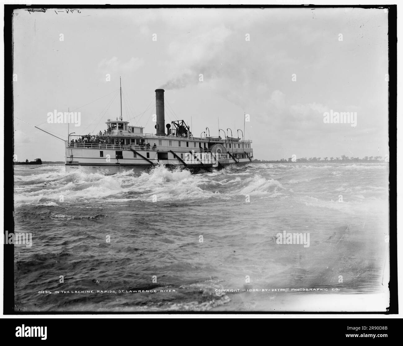 In den Lachine Rapids, St. Lawrence River, c1900. Stockfoto