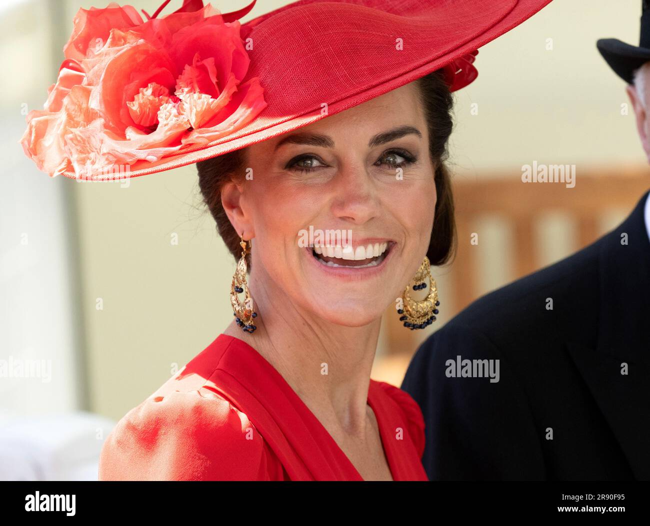 Ascot, Großbritannien. 23. Juni 2023. Berkshire, Großbritannien. 23. Juni 2023. Die Prinzessin von Wales besucht den 4. Tag des Royal Ascot. Kredit: Doug Peters/Alamy Live News Stockfoto