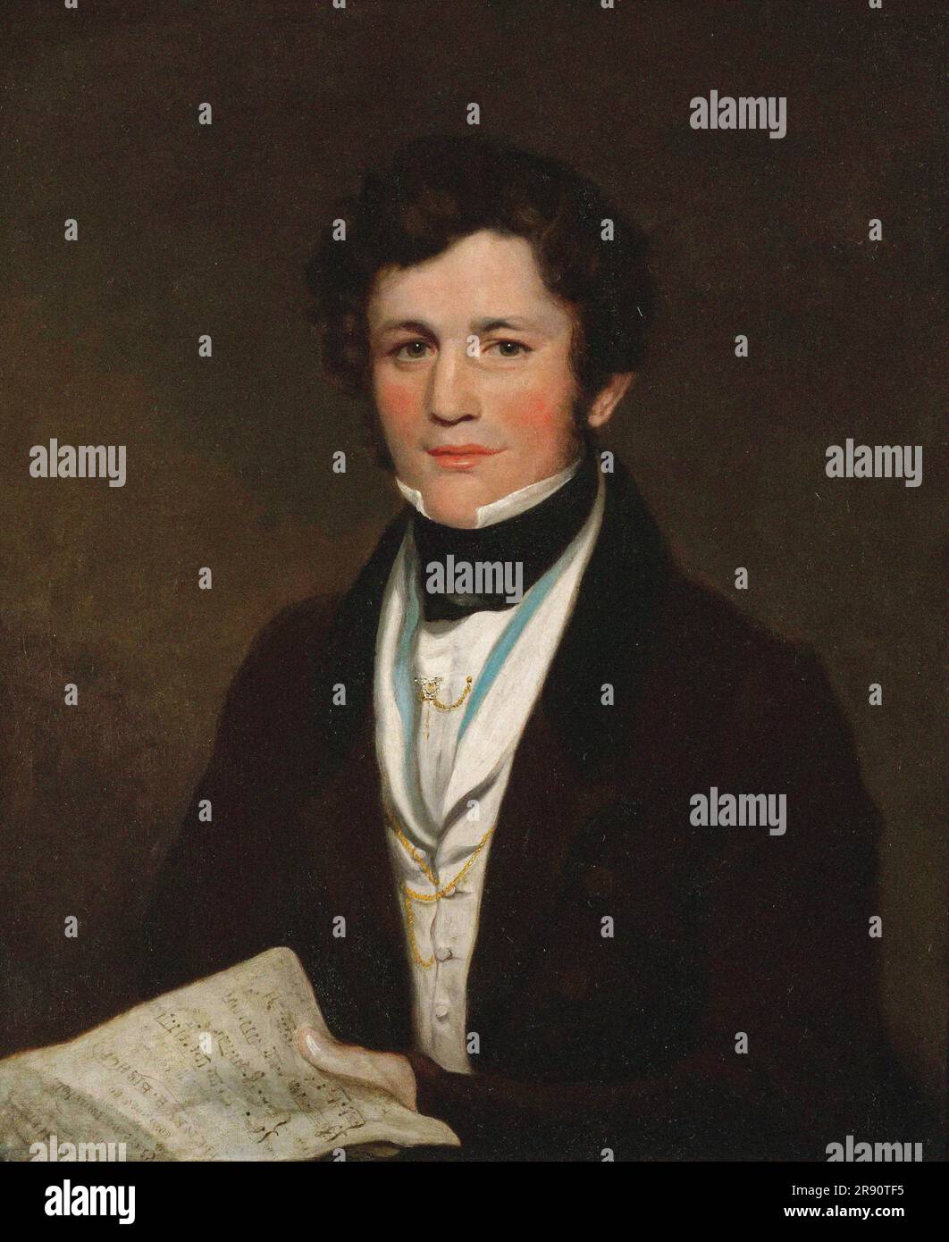 Porträt des Komponisten Sir Henry Rowley Bishop (1786-1855). Private Sammlung. Stockfoto
