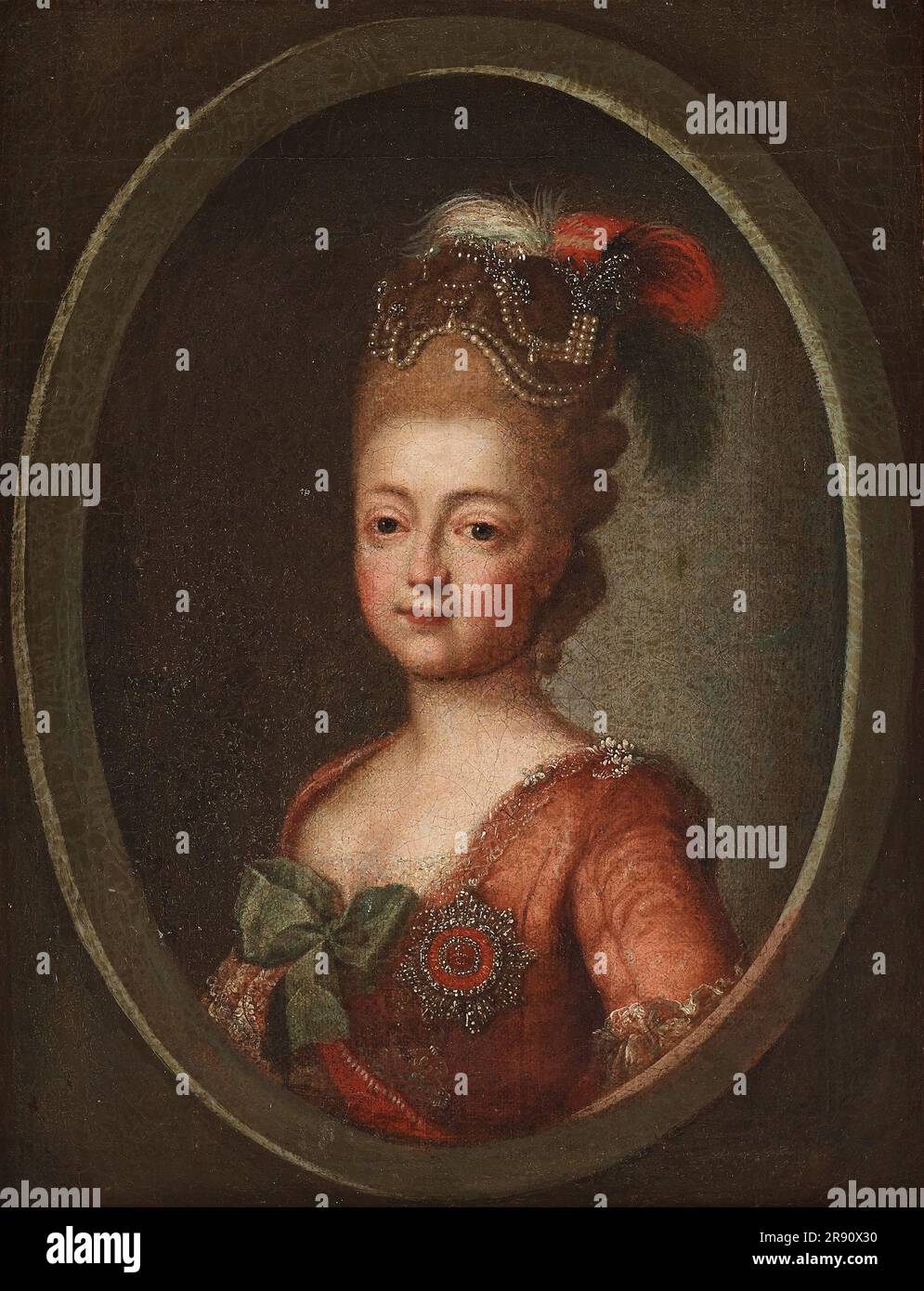 Porträt von Herzogin Maria Feodorovna (Sophie Dorothea von W&#xfc;rttemberg) (1759-1828). Private Sammlung. Stockfoto