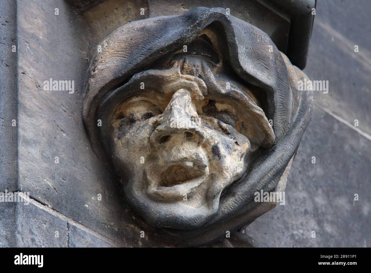 Detail des Dekorationselements an der Kirche St. Peter und Paul in Vysehrad, Prag Stockfoto