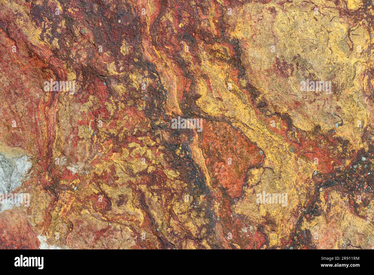 Oberfläche des eisernen Sandsteins, abstraktes Detail Stockfoto