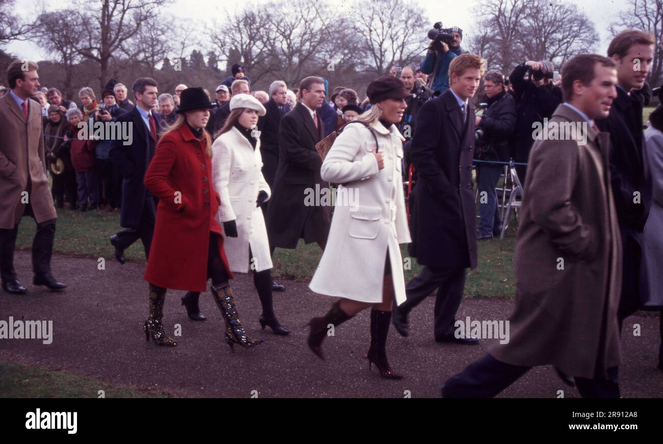 25. Dezember 2003 Sandringham Young Royals Stockfoto