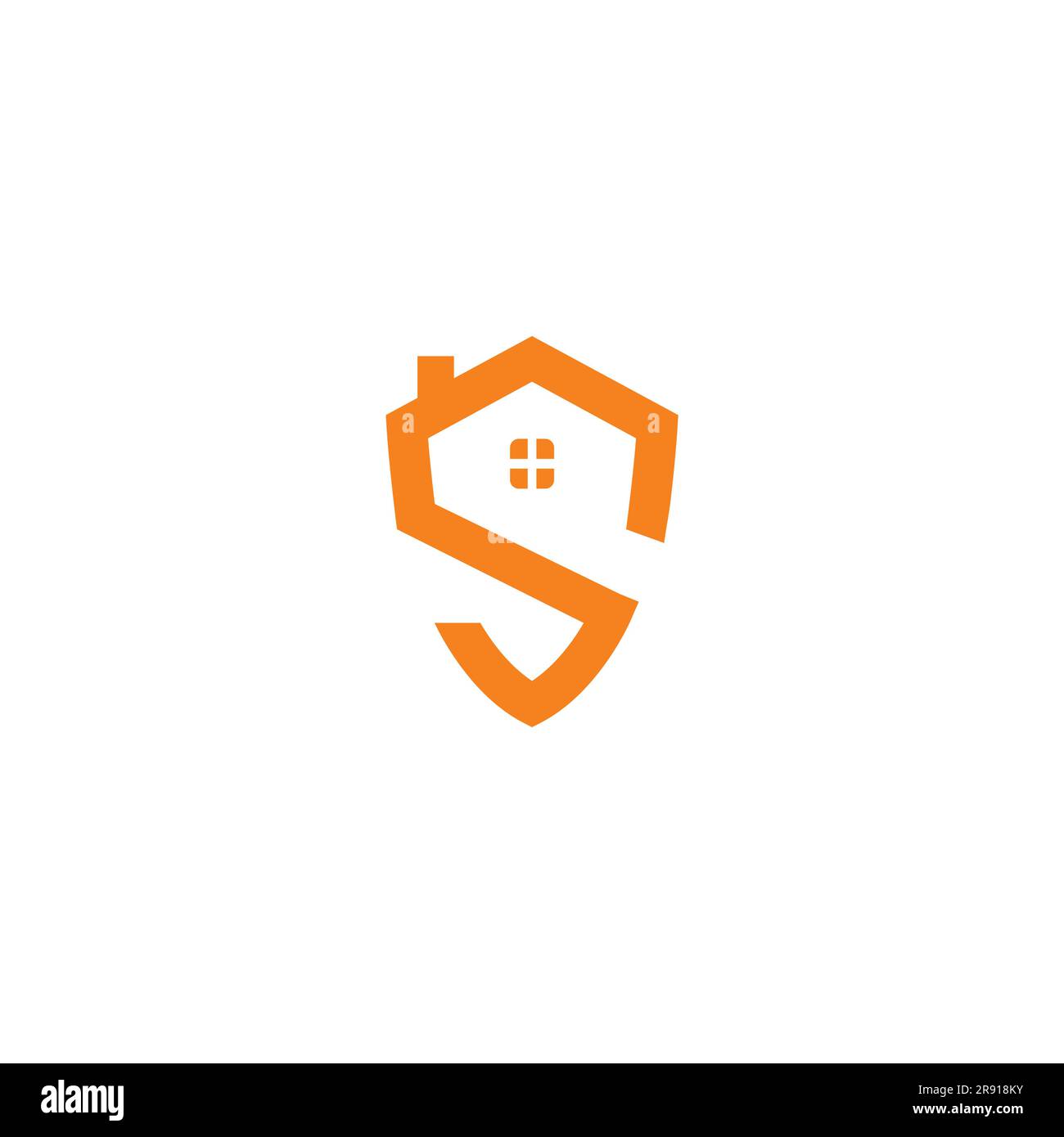 S Home-Logo. Gebäudelogo mit Buchstabe S. Stock Vektor