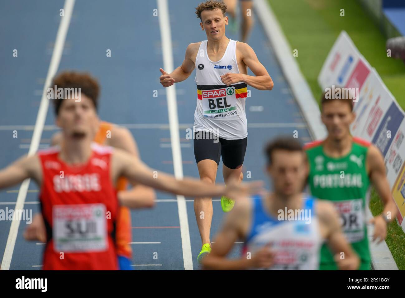 Chorchow, Polen. 23. Juni 2023. Pieter Claus in den 800 Metern bei der Europameisterschaft der Leichtathletik in Chorchow, Schlesien, Polen, Freitag, 23. Juni 2023. Team Belgien tritt vom 23. Bis 25. Juni in der ersten Abteilung an. BELGA FOTO ERIK VAN LEEUWEN Kredit: Belga News Agency/Alamy Live News Stockfoto