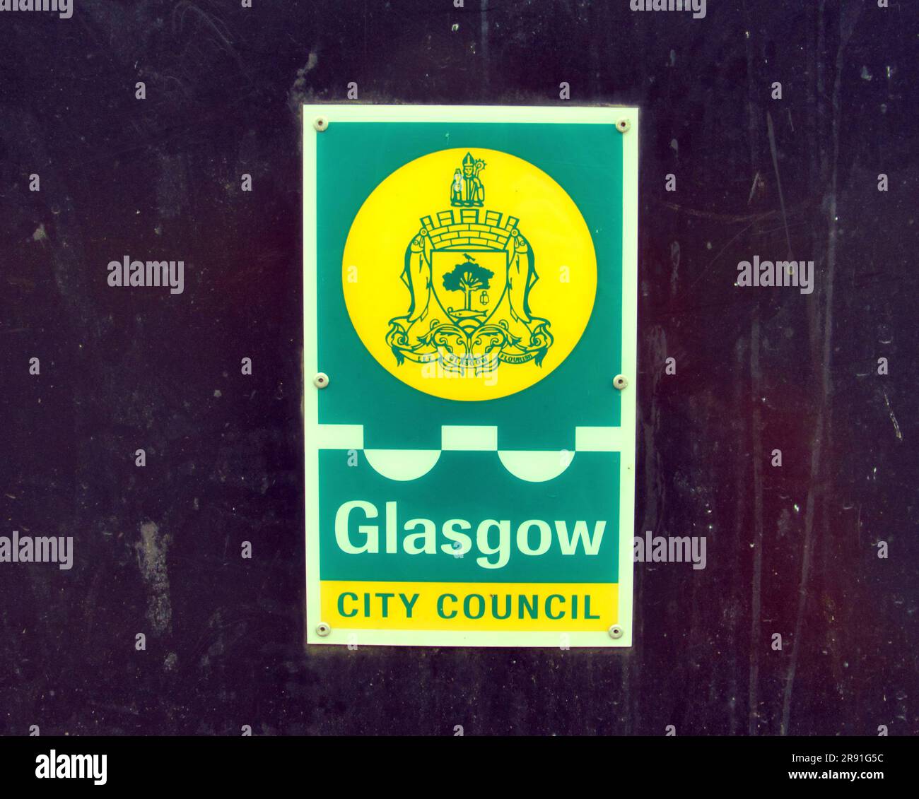 GDC glasgow District council Street Mülleimer und Hundeabfälle Stockfoto