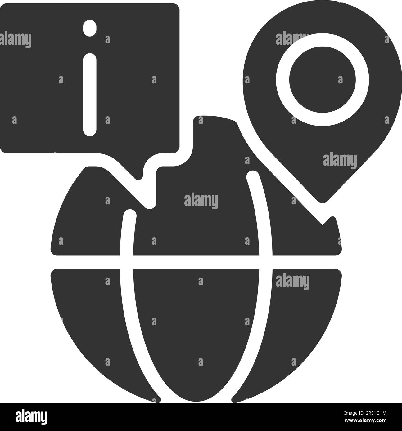 Fremdenführer, schwarzes Glyphen-Symbol Stock Vektor