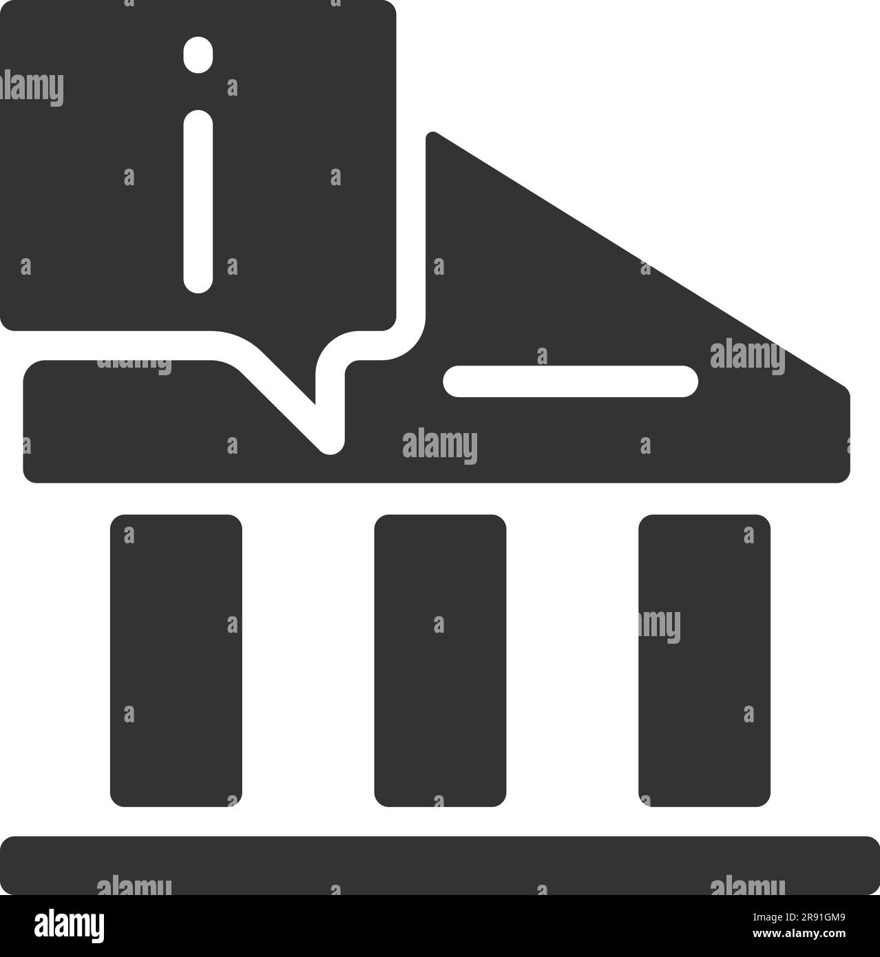 Bankinformationen: Schwarzes Glyphsymbol Stock Vektor