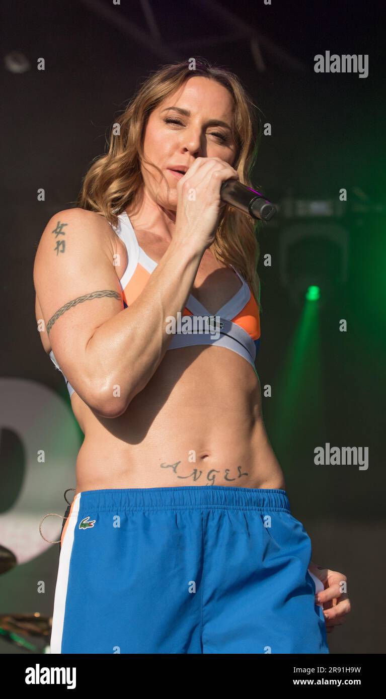 4. Juni 2023 UK Gloucestershire cheltenham Rennstrecke Mel C Vorstellung am Wychwood Festival Day 3 Stockfoto