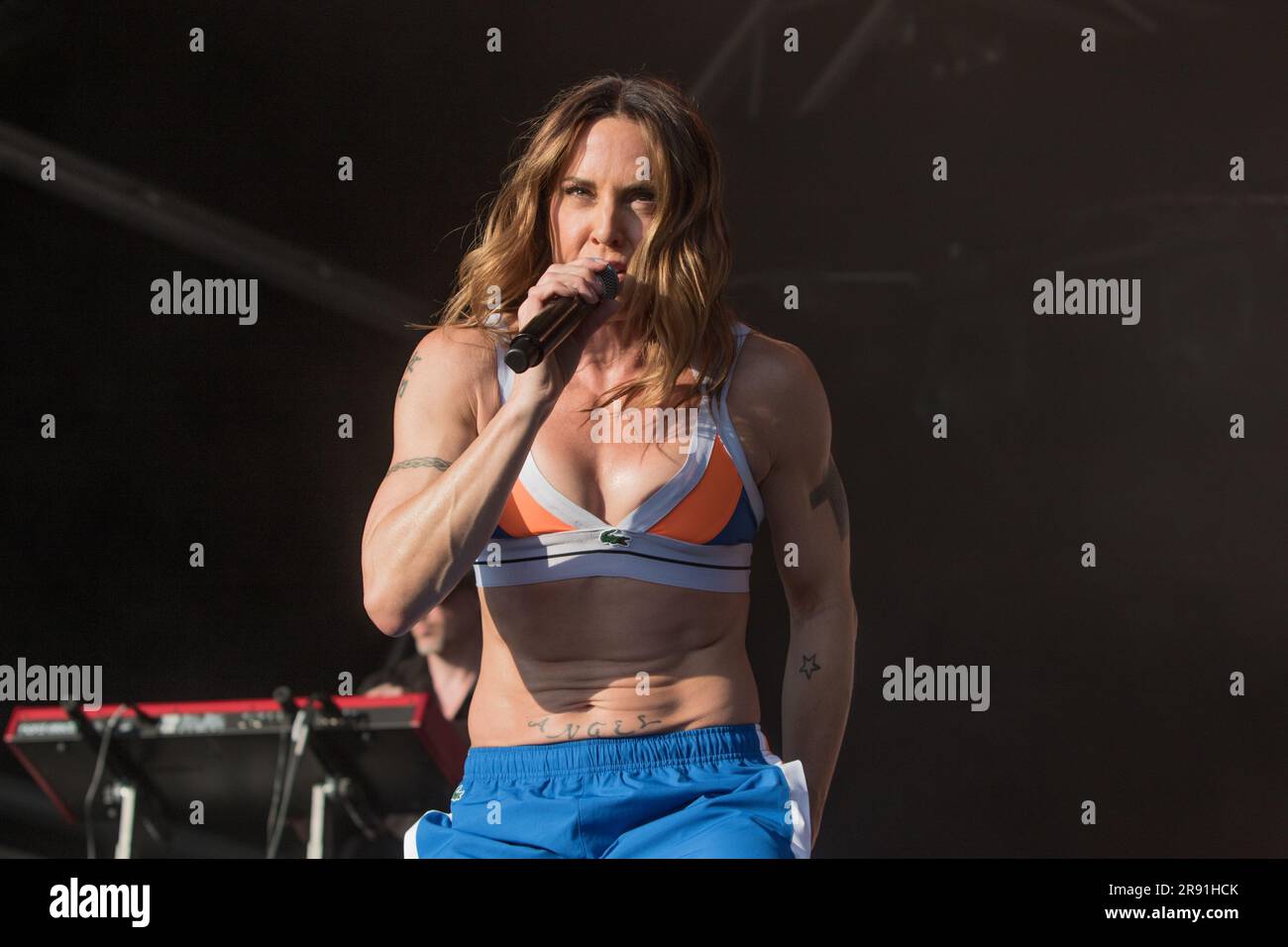 4. Juni 2023 UK Gloucestershire cheltenham Rennstrecke Mel C Vorstellung am Wychwood Festival Day 3 Stockfoto