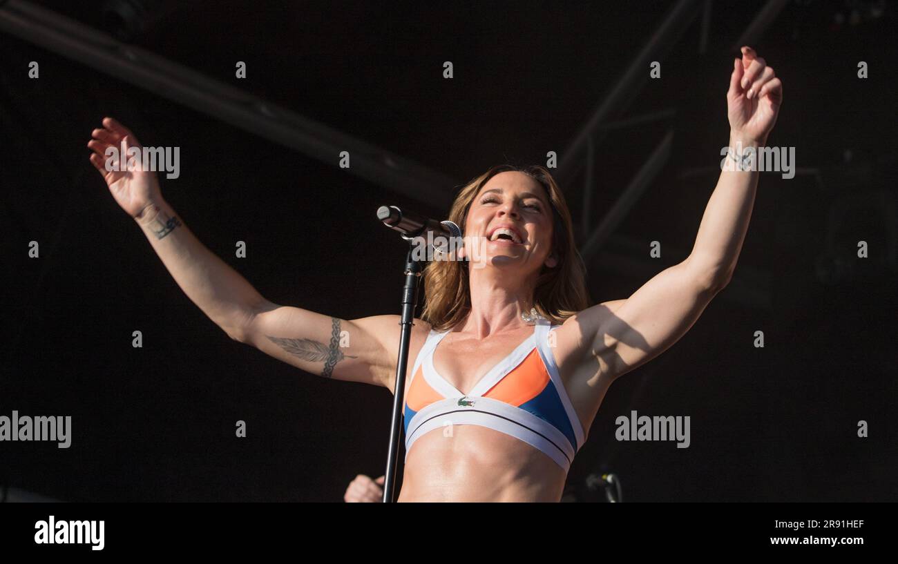 4. Juni 2023 UK Gloucestershire cheltenham Rennstrecke Mel C Vorstellung am Wychwood Festival Day 3 Stockfoto