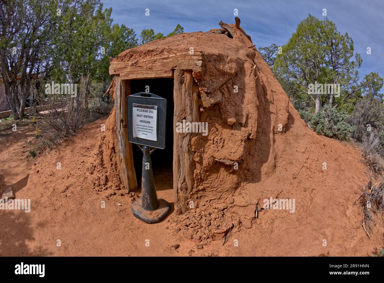 Das alte Hogan im Navajo National Monument in Arizona. Hogans sind ein wichtiger Teil der Zeremonien in Navajo und werden noch immer in der Neuzeit verwendet. Das Monume Stockfoto