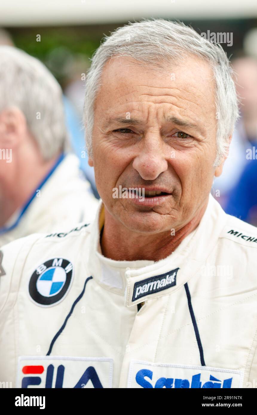 Riccardo Patrese beim Goodwood Festival of Speed 2016. Ehemaliger Grand-Prix-Rennfahrer Stockfoto