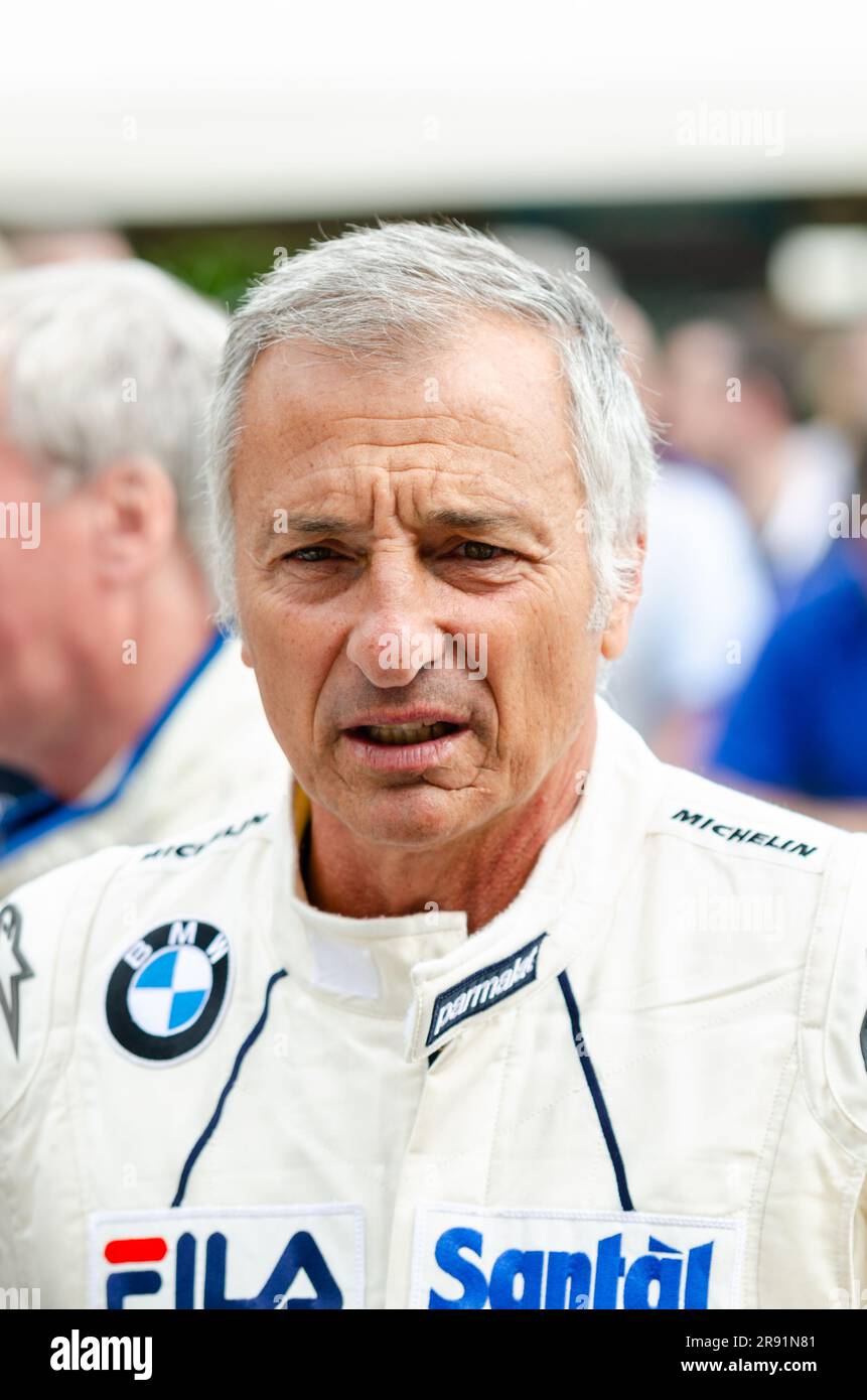Riccardo Patrese beim Goodwood Festival of Speed 2016. Ehemaliger Grand-Prix-Rennfahrer Stockfoto