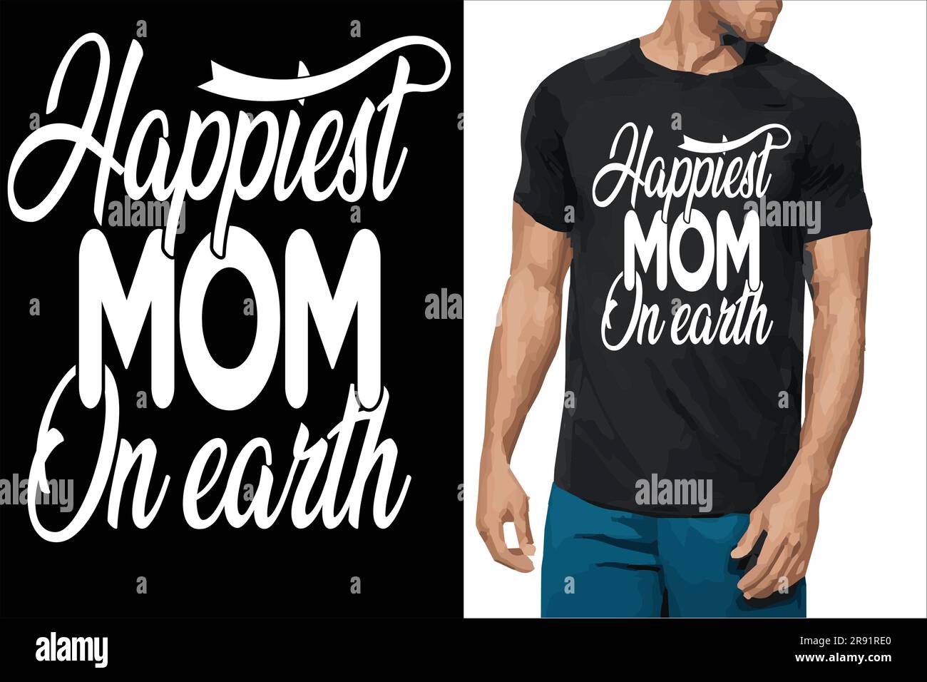 Glücklichste mutter auf Erden T-Shirts | svg T-Shirts Design | Illustration | Vektor | Typografie Design Stock Vektor