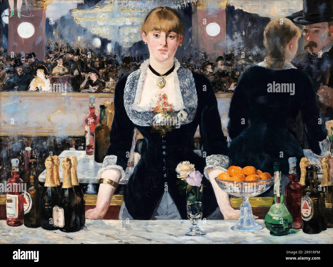 Eine Bar im Folies-Bergère. Edouard Manet. 1881-1882. Stockfoto