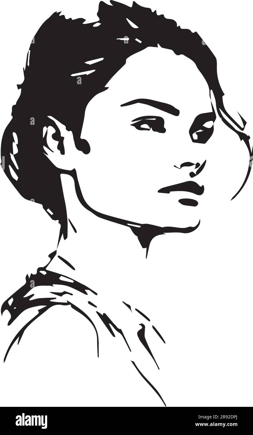 Anmutig und elegant spiegelt die Illustration die zeitlose Schönheit einer Frau wider Stock Vektor