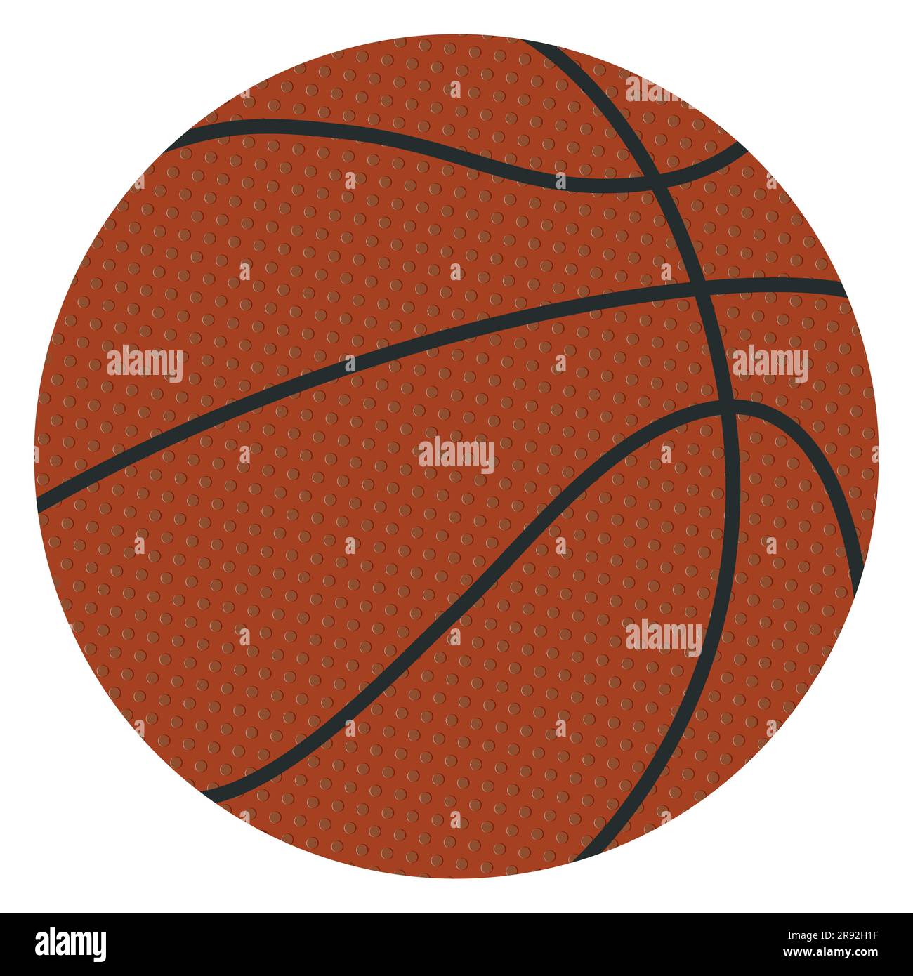 Basketballball Sportausrüstung Vektordarstellung isoliert auf weißem Hintergrund Stock Vektor