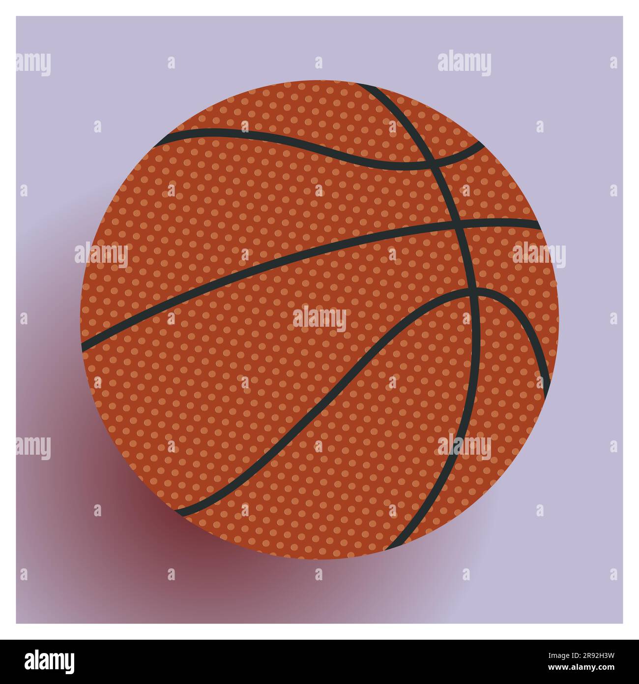 Basketballball Sportausrüstung Vektordarstellung isoliert auf weißem Hintergrund Stock Vektor