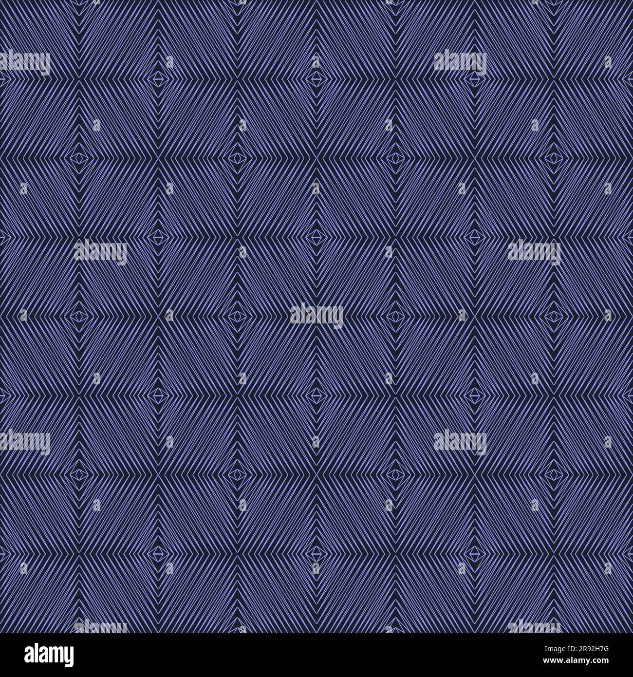 Abstraktes nahtloses Hintergrund geometrisches optisches Täuschungsmuster auf dunklem Hintergrund Vektordarstellung Stock Vektor