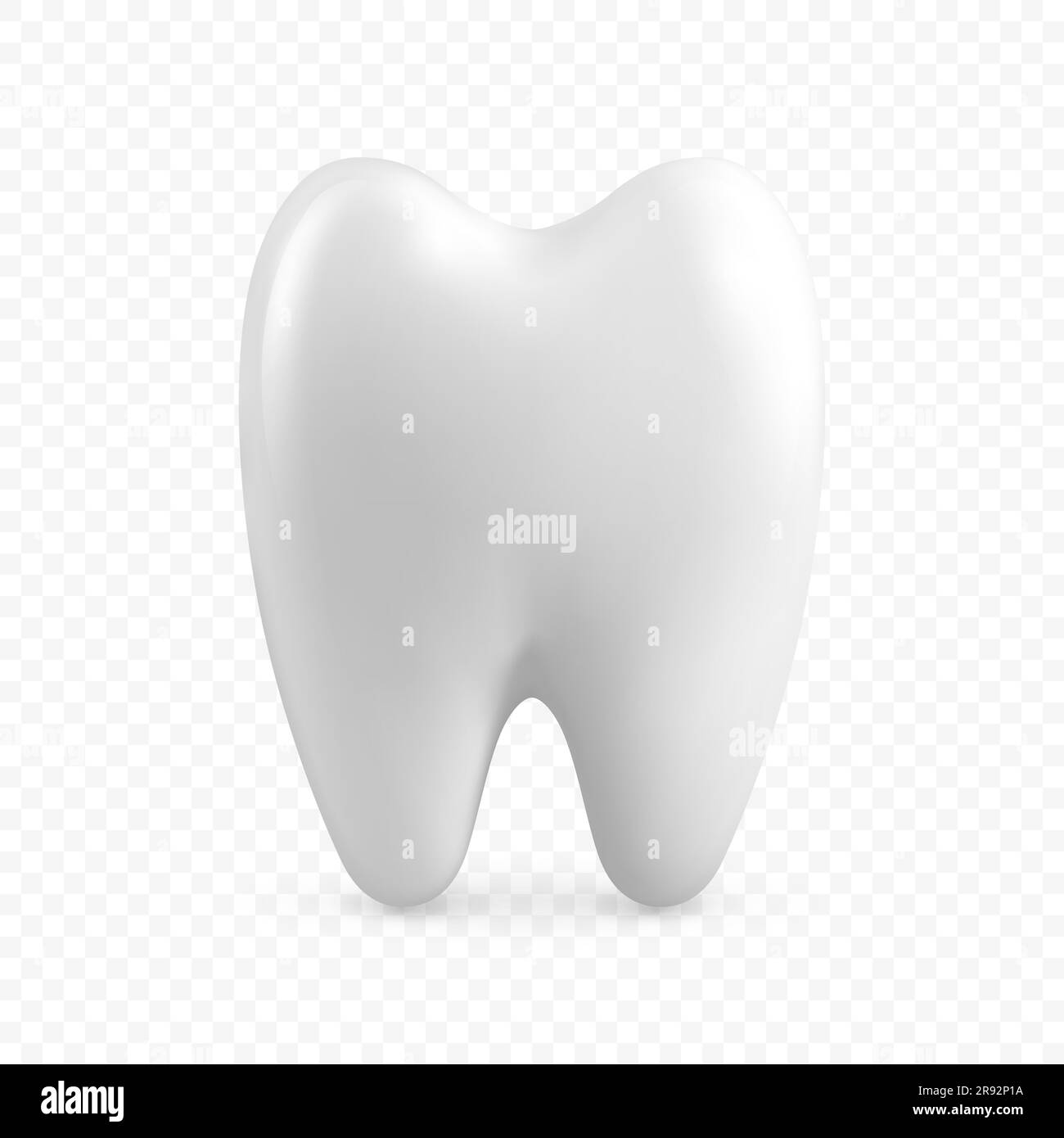 Vektor 3D realistischer Zahn. Zahnärztliche Inspektionsbanner, Plackard. Zahnsymbol Nahaufnahme Isoliert. Medical, Dentist Design Template. Zahnärztliches Gesundheitskonzept Stock Vektor