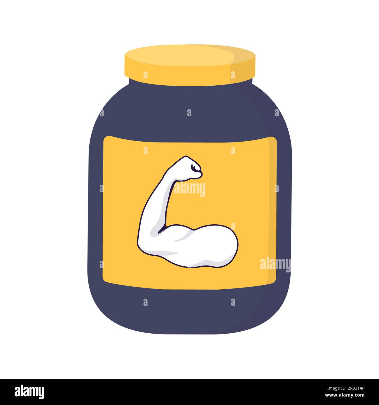 Proteinergänzungspulver, Illustration Stockfoto